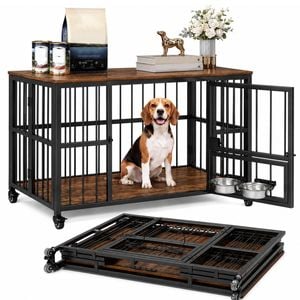 Advwin Dog Crate Furniture Foldable Heavy Duty Pet Kennel End Table