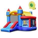 Costway Colorful Kids Inflatable Bounce House Jumping Castle w/450W Blower