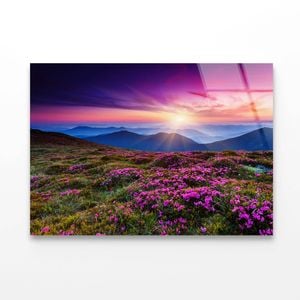 Purple Flowers  Print 100% Australian Made 150 x 100cm  (Acrylic)