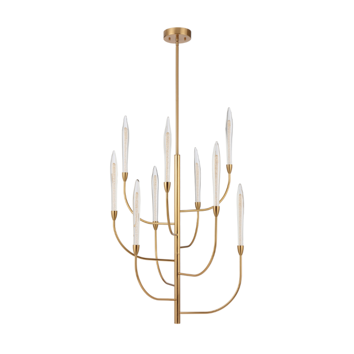 Telbix Archer Modern Pendant Hanging Lamp Light Metal Glass Antique Gold Gloss