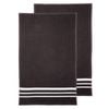 2PK Ladelle Terry Cotton 45x70cm Kitchen Towel Cleaning Dish Drying Cloth Black