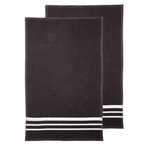 2PK Ladelle Terry Cotton 45x70cm Kitchen Towel Cleaning Dish Drying Cloth Black