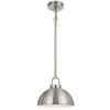 Telbix Emerson Vintage Pendant Hanging Lamp Light Metal Nickel Gloss