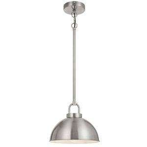 Telbix Emerson Vintage Pendant Hanging Lamp Light Metal Nickel Gloss