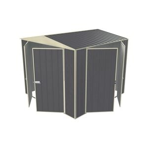 Build-a-Shed 2.3 x 2.3 x 2.3m Gable Double Hinged Side Door Shed - Grey