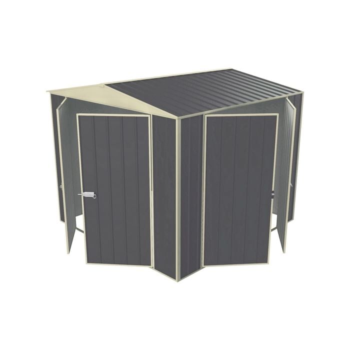 Build-a-Shed 2.3 x 2.3 x 2.3m Gable Double Hinged Side Door Shed - Grey