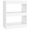 vidaXL Book Cabinet/Room Divider White Storage Rack Shelf Bookcase Organiser