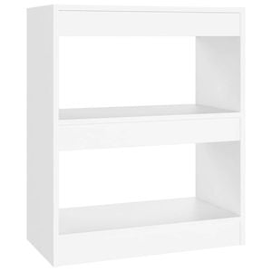 vidaXL Book Cabinet/Room Divider White Storage Rack Shelf Bookcase Organiser