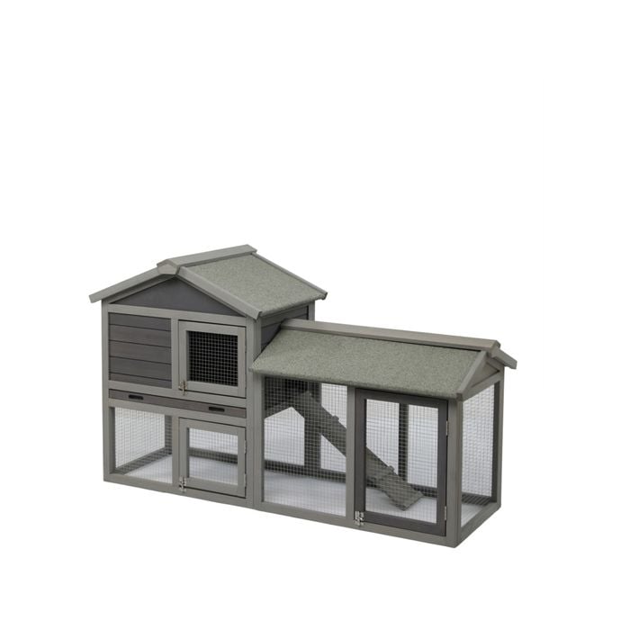 Yes4pets 148cm Rabbit Hutch Quail Run Wooden Cage Guinea Pig Cage House