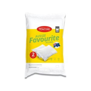 2pc Tontine Aussie Favourite Pillow Medium Profile 46x72cm