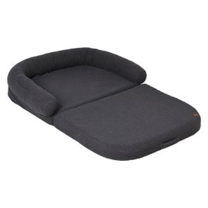 Tedi's Foldable Human Size Dog Calming Bed Memory Foam Orthopedic XXL in Grey