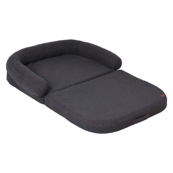 Tedi's Foldable Human Size Dog Calming Bed Memory Foam Orthopedic XXL in Grey