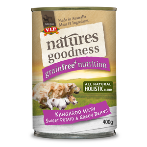 Natures Goodness 400g Kangaroo With Sweet Potato And Green Beans Grain Free Adult Dog Wet Food - 12 Pack
