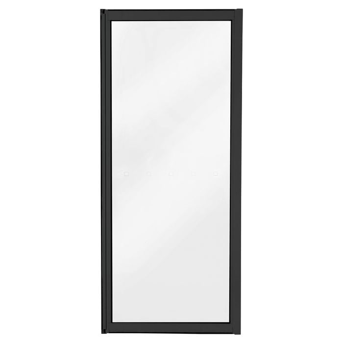 Hartman 2145 x 900mm Sliding Door Sidelight Fixed Aluminium Polar Black DG Glass