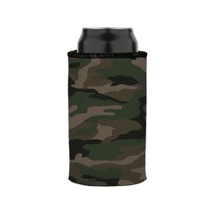 Stubbyz Green Camo Dot Pattern Stubby Cooler Slim