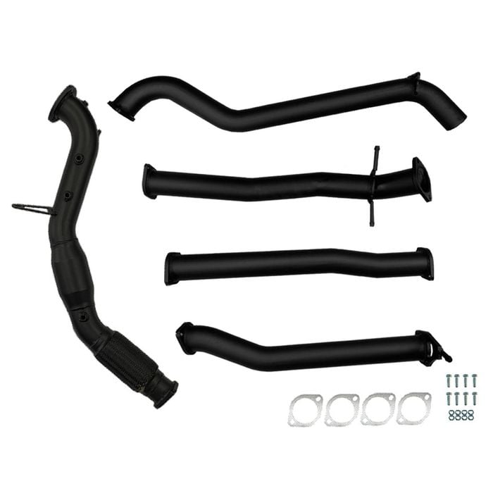 Ignite Exhausts Turbo Back For Ford Ranger Px2/px3 3.2l Cat & Straight Pipe Black Aluminised Steel