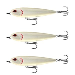 3x 13 Fishing 94mm Navigator Topwater Pencil Bait Fishing Lures - Albino Rhino