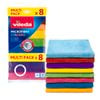 Vileda Colours Microfibre Cloths - 8 Pack