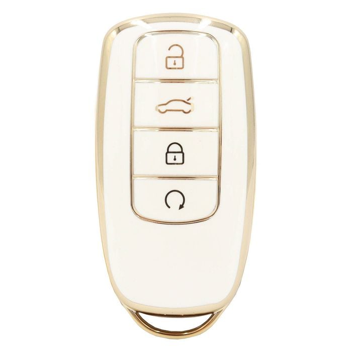 Key Zone Replacement Car Key Sleeve to suit Chery Omoda 5 - Golden Outlined White