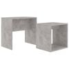 vidaXL Coffee Table Set Concrete Grey Engineered Wood Accent Nesting Table