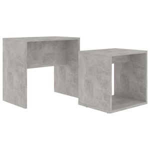 vidaXL Coffee Table Set Concrete Grey Engineered Wood Accent Nesting Table
