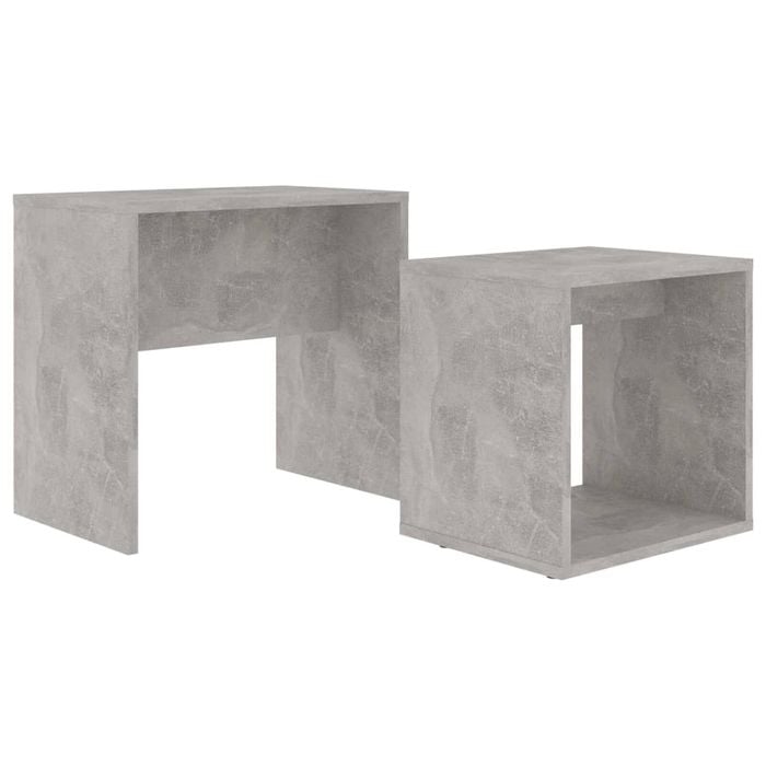 vidaXL Coffee Table Set Concrete Grey Engineered Wood Accent Nesting Table