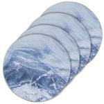 4pc Ladelle Hardboard Cork Backed Marble Drink Coasters