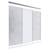 Lugna 2400 x 1801-2700mm Clear Anodised 2 Mirror 1 Melamine Wardrobe Triple Sliding Doors