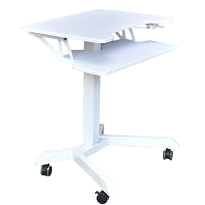 Lifebay Height Adjustable Mobile Standing Desk with Keyboard Tray