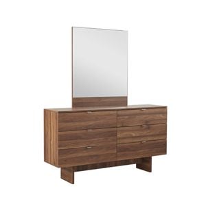 Dresser Mirror with Melamine Finishing 6 Drawers