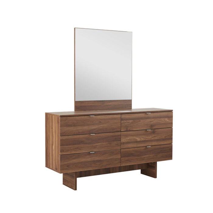 Dresser Mirror with Melamine Finishing 6 Drawers