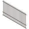 ProtectorAl 1201-2400W x 1500H Satin Black Radiator Pool Fence Panel Raked 16-30º - Black