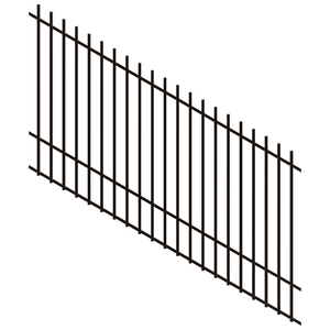 ProtectorAl 1201-2400W x 1500H Satin Black Radiator Pool Fence Panel Raked 16-30º - Black