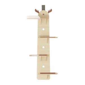 Elk-Shaped Multi-Level Wooden Hanging Cat Tree