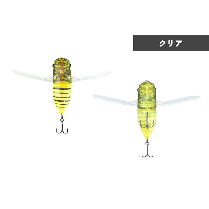 Jackall Suisen Cicada 43mm Floating Hard Body Fishing Lure Sight Clear Insect