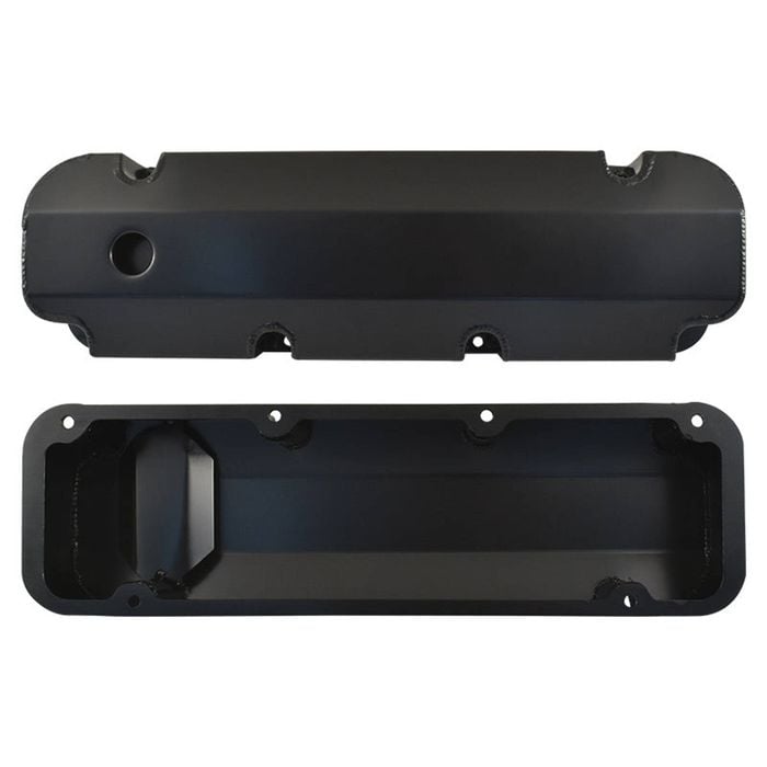 Fabricated Aluminium BB Ford 429 460 Valve Covers, Short Bolt Style, Black