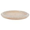 Maine & Crawford Bryony 34cm Mango Wood Round Plate - Cream