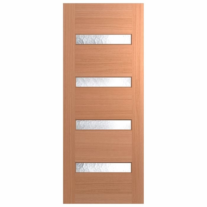 Hume 2040 x 820 x 40mm Entrance Door SPM Savoy Cathedral Glass XS11