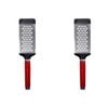 2PK KitchenAid Medium Flat Grater/Zester Stainless Steel - Empire Red