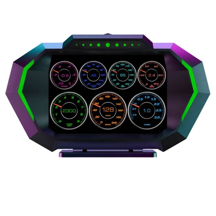 NNEOBA AD Digital Car HUD GPS OBD2 Head Up Display with Slope Meter Black
