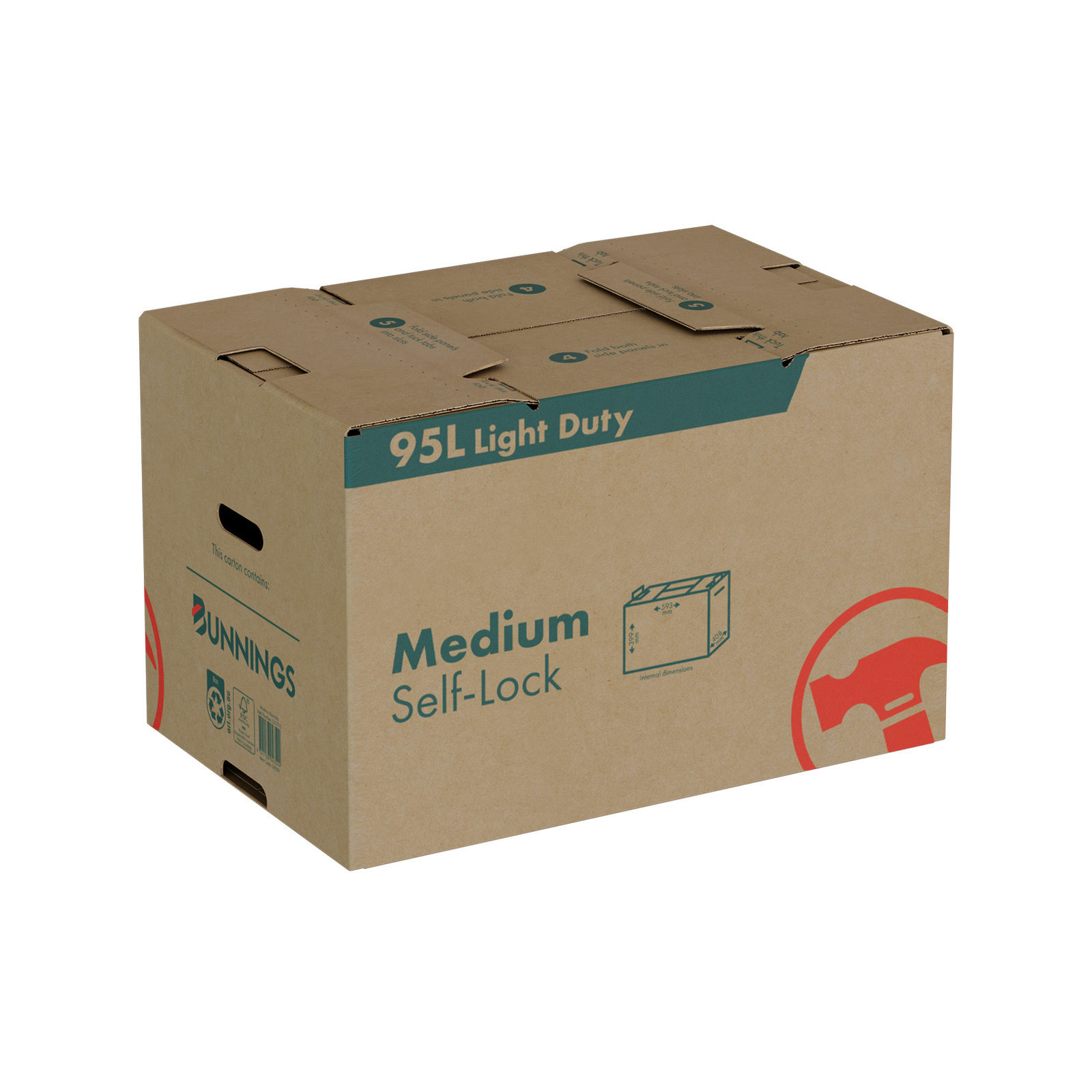 Bunnings 95L Light Duty Self-Lock Moving Carton thumbnail 2