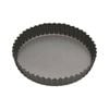 Mastercraft 23cm Heavy Loose Base Non-Stick Round Flan Quiche Pan - Black