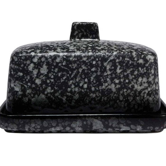 Maxwell & Williams Caviar Granite Butter Dish Black