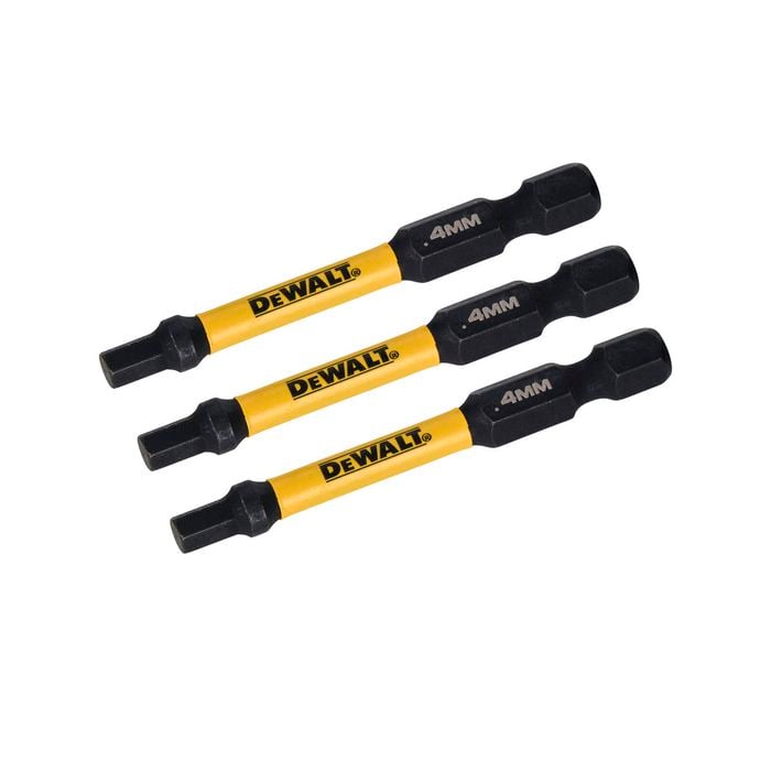 DeWALT FLEXTORQ 57mm HEX4 Screwdriver Bit 3 Pack DWAF2HX4IR3
