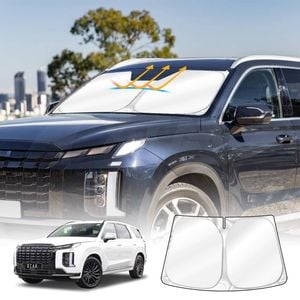 WindScreen Sun Shade for Hyundai Palisade 2020-2025 Blocks UV Rays Foldable Custom Wind Screen