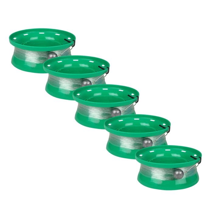 5PK Fishteck Handcaster Camping Outdoors 4.5In Rigged 30Lb 50M