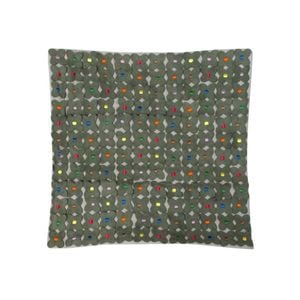Bloomington Lora Applicate Flowers Grey Cushion Cover 40 x 40 cm