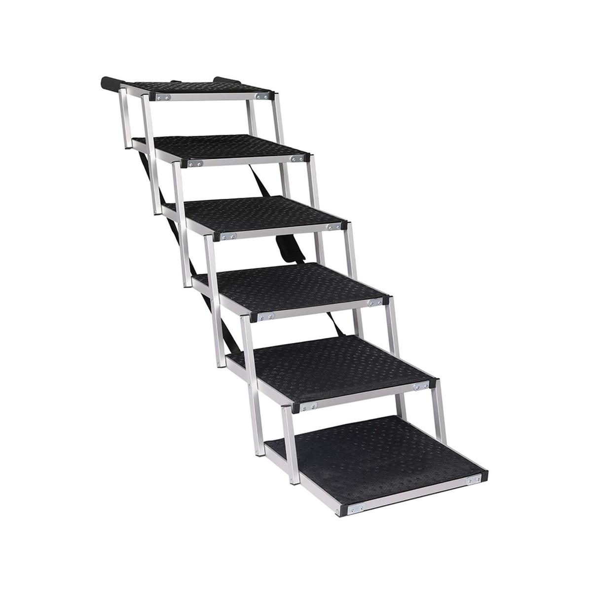 PaWz 6 Steps Dog Ramp Adjustable Height Folding Portable Aluminium ...