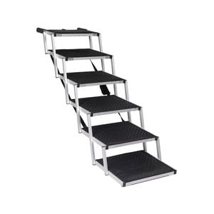 PaWz 6 Steps Dog Ramp Adjustable Height Folding Portable Aluminium