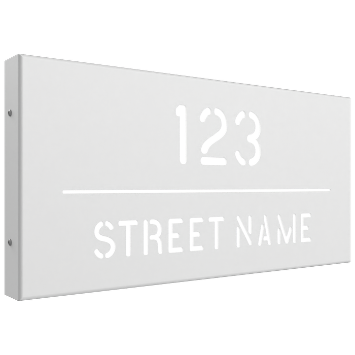 ProtectorAl 580 x 280mm Pearl White Aluminium Cut Through Custom House ...